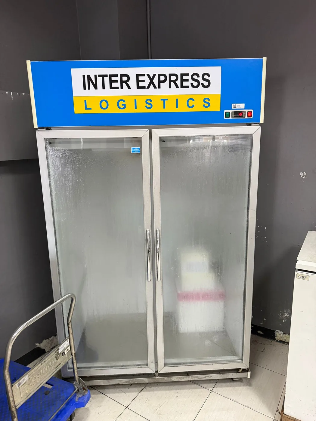 Mounjaro cold-chain shipment kept refrigerated at 4C in the Inter Express Logistics fridge before nationwide dispatch in Thailand