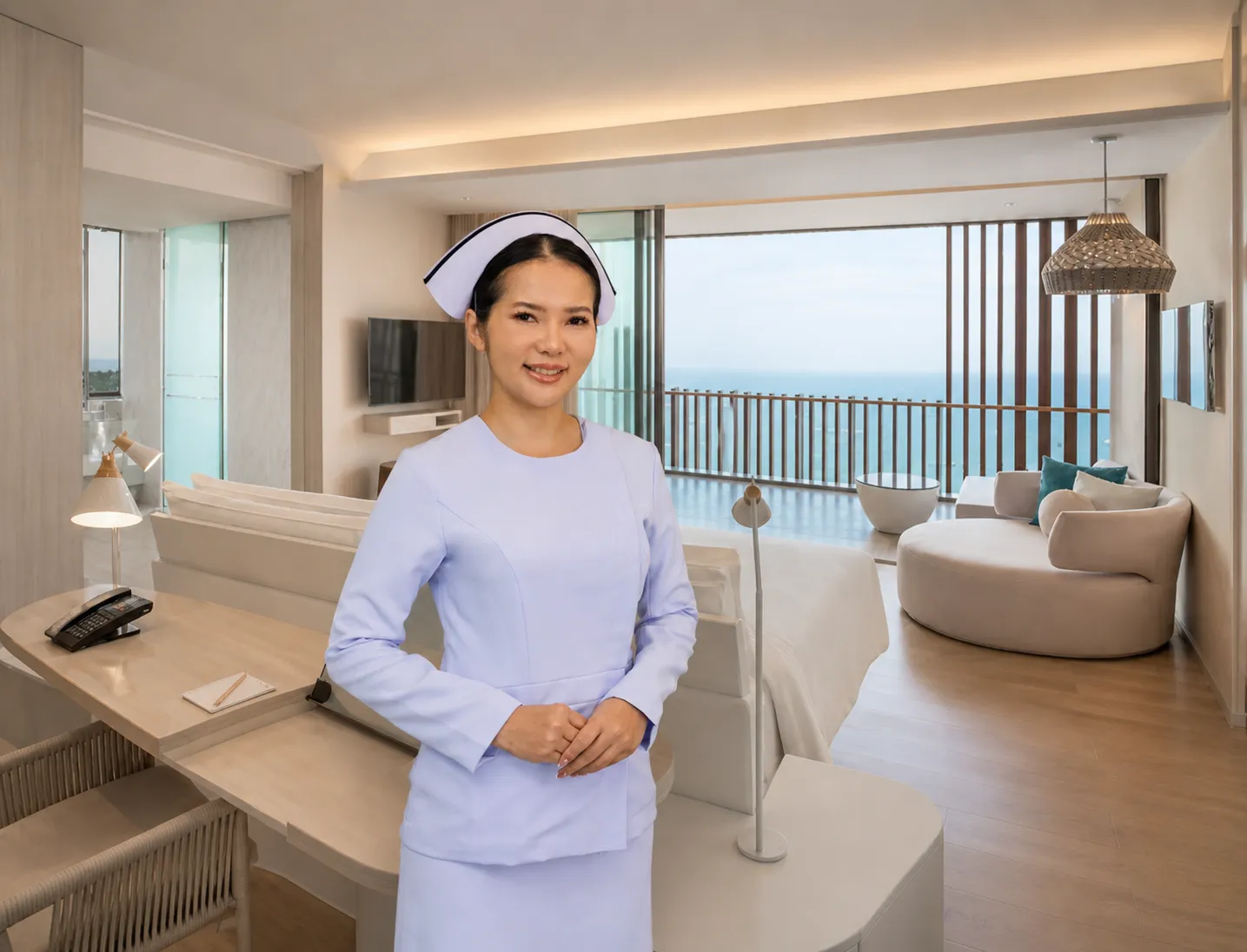 Licensed nurse providing IV therapy at your hotel room in Pattaya