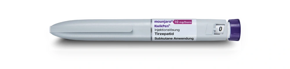 Authentic Mounjaro KwikPen 10 mg tirzepatide pre-filled pen, ฿29,990, at TRT Bangkok Clinic, Pattaya