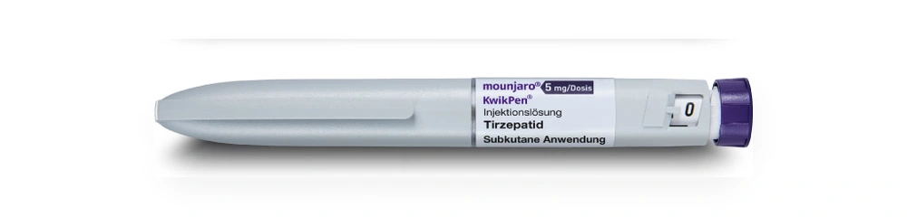 Authentic Mounjaro KwikPen 5 mg tirzepatide pre-filled pen, ฿16,990, at TRT Bangkok Clinic, Pattaya