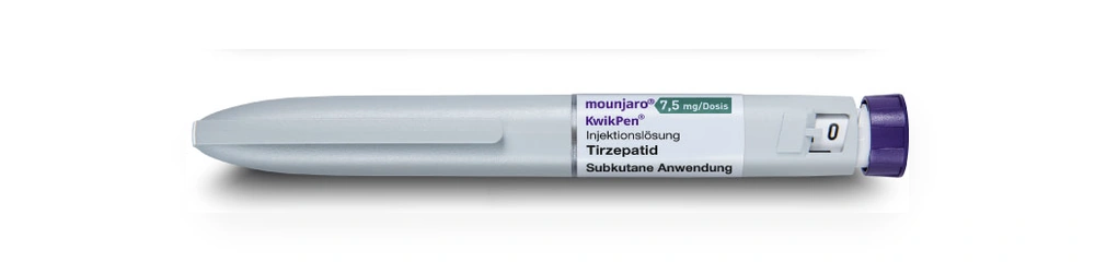Authentic Mounjaro KwikPen 7.5 mg tirzepatide pre-filled pen, ฿23,990, at TRT Bangkok Clinic, Pattaya