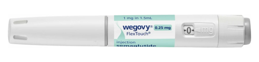 Authentic Novo Nordisk Wegovy FlexTouch 0.25 mg semaglutide pre-filled pen, from ฿7,500, at TRT Bangkok Clinic, Pattaya