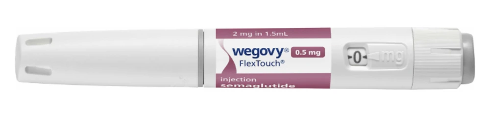 Authentic Novo Nordisk Wegovy FlexTouch 0.5 mg semaglutide pre-filled pen, ฿12,500, at TRT Bangkok Clinic, Pattaya