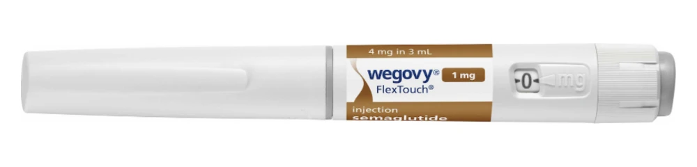 Authentic Novo Nordisk Wegovy FlexTouch 1 mg semaglutide pre-filled pen, ฿13,500, at TRT Bangkok Clinic, Pattaya